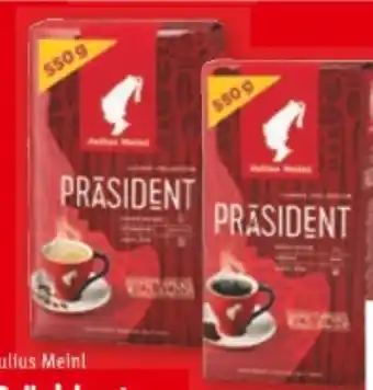 Lidl Julius meinl präsident ganze bohne oder gemahlen lidl 500 gramm 1 packung Angebot