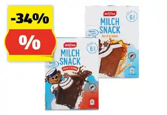 Hofer Milfina milchsnack, 6 x 28 g/30 g Angebot