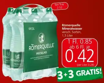 Spar Mineralwasser Angebot