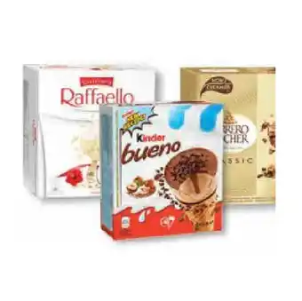 Unimarkt Ferrero rocher, raffaello, kinder bueno cone und kinder schokolade eis versch. sorten unimarkt 1 packung Angebot