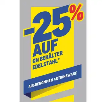 Metro 25% auf gn behälter edelstahl metro Angebot