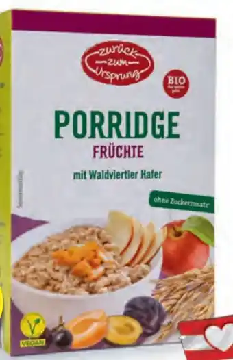 Hofer Bio porridge früchte Angebot