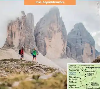 Hofer Reisen WANDERREISE/ITALIEN DIE NATURPARKS DER DOLOMITEN Angebot