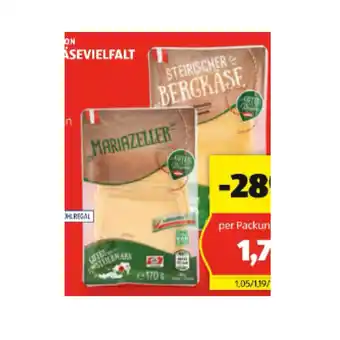 Hofer Gutes aus der region steirische käsevielfalt div. sorten hofer 1 packung Angebot