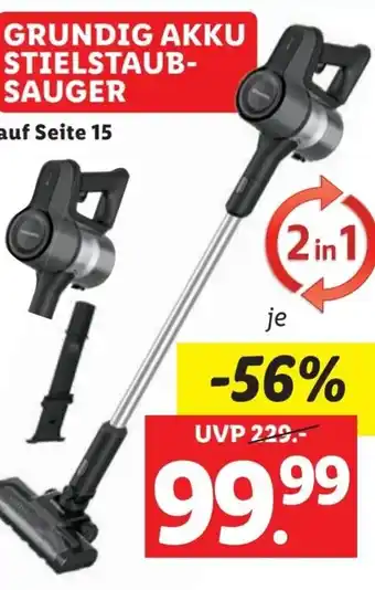 Lidl GRUNDIG AKKU STIELSTAUB-SAUGER Angebot