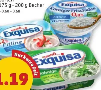 PENNY EXQUISA KÖRNIGER FRISCHKÄSE* od. FRISCHKÄSE Angebot