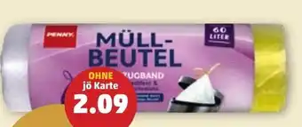 PENNY MÜLLBEUTEL MIT ZUGBAND , 60 L Angebot