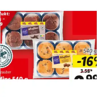 Lidl Kuchenzauber muffins div. sorten lidl 540 gramm 1 packung Angebot
