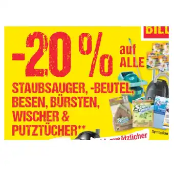 Maximarkt 20% auf alle staubsauger, -beutel, besen, bürsten, wischer & putztücher maximarkt Angebot
