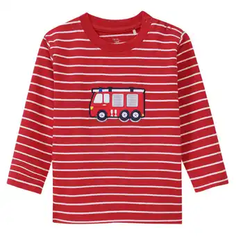 Ernsting's family Baby langarmshirt mit feuerwehr-applikation Angebot