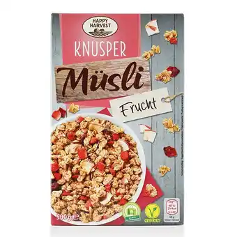 Hofer Happy harvest knuspermüsli früchte hofer 500 gramm 1 packung Angebot