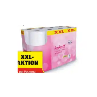 Hofer Kokett xxl toilettenpapier 4-lagig hofer 24 rollen 1 packung Angebot