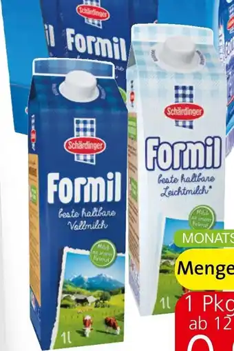Spar Schärdinger Formil haltbare Vollmilch oder Leichtmilch Angebot