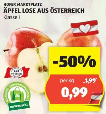 Hofer ÄPFEL LOSE Angebot
