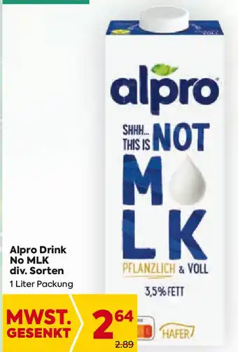 Billa Alpro Drink No MLK Angebot