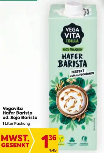 Billa Vegavita Hafer Barista od. Soja Barista Angebot