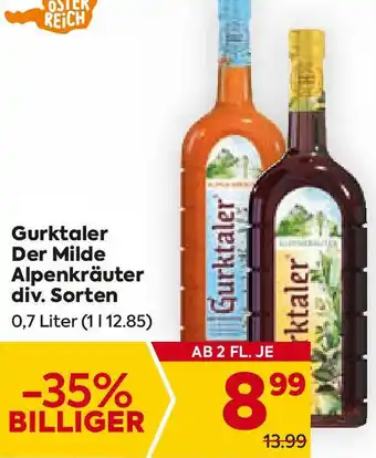 Billa Gurktaler Der Milde Alpenkräuter Angebot