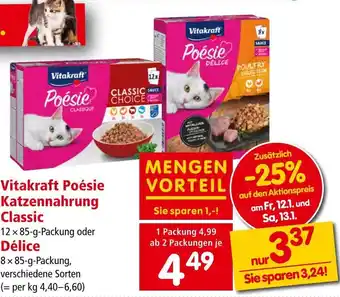 Interspar Vitakraft Poésie Katzennahrung Classic Angebot