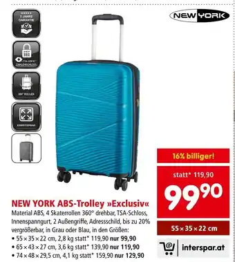 Interspar NEW YORK ABS-Trolley Exclusiv Angebot