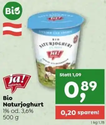 ADEG Bio Naturjoghurt Angebot