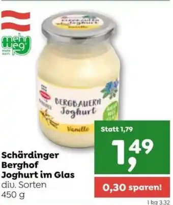 ADEG Schärdinger Berghof Joghurt im Glas Angebot