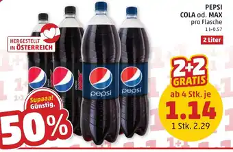 PENNY PEPSI COLA od. MAX Angebot