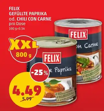 PENNY FELIX GEFÜLLTE PAPRIKA od. CHILI CON CARNE Angebot