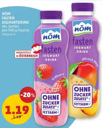 PENNY NÖM FASTEN JOGHURTDRINK Angebot