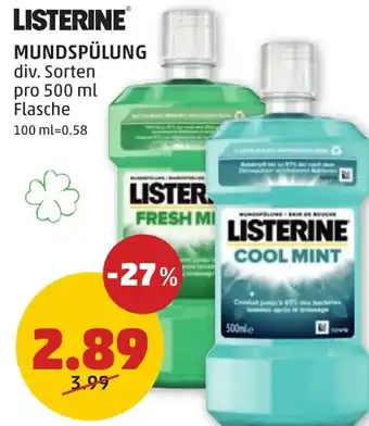 PENNY LISTERINE MUNDSPÜLUNG Angebot