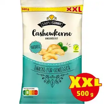 PENNY Simply sunny cashewkerne penny 500 gramm 1 packung Angebot