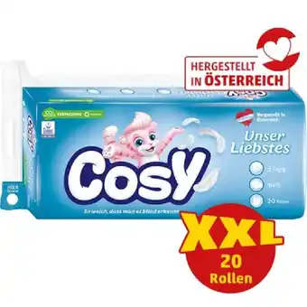 PENNY Cosy toilettenpapier div. sorten penny 20 rollen 1 packung Angebot