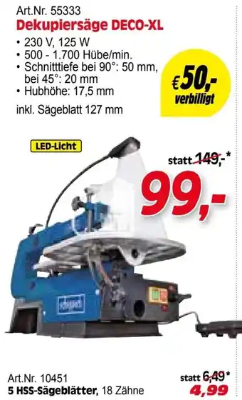 Zgonc Dekupiersäge DECO-XL Angebot