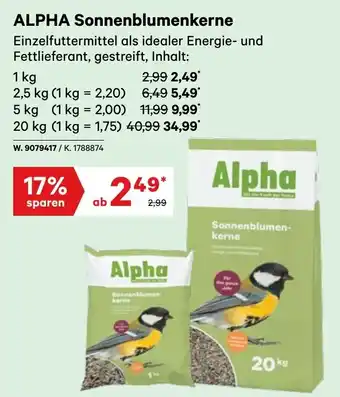BayWa ALPHA Sonnenblumenkerne Angebot
