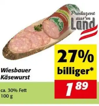 Nah&Frisch Wiesbauer Käsewurst Angebot