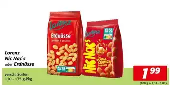 Nah&Frisch Lorenz Nic Nac's oder Erdnüsse Angebot