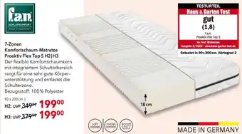 Matratzen Concord 7-Zonen Komfortschaum-Matratze Proaktiv Flex Top S H2 H3 Angebot