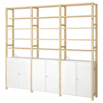 IKEA Ivar 3 elem/schrank/kommode, Kiefer/weiß, 259x30x226 cm Angebot