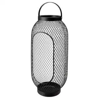 IKEA Toppig Windlicht, schwarz, 49 cm Angebot