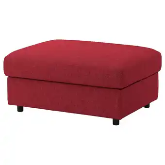 IKEA Vimle hocker mit aufbewahrung, lejde rot/braun Angebot