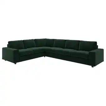 IKEA Vimle bezug für ecksofa 5-sitzig, mit breiten armlehnen/djuparp dunkelgrün Angebot