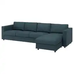 IKEA Vimle bezug 4er-sofa, mit récamiere/hillared dunkelblau Angebot