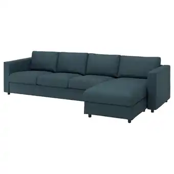 IKEA Vimle bezug 4er-sofa, mit récamiere/hillared dunkelblau Angebot