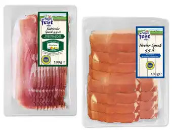 Lidl Alpenfest tiroler specksortiment div. sorten lidl 100 gramm 1 packung Angebot
