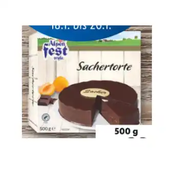 Lidl Alpenfest sachertorte lidl 500 gramm 1 packung Angebot