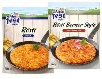 Lidl Alpenfest rösti div. sorten lidl 500 gramm 1 packung Angebot