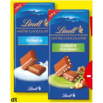 Unimarkt Lindt maitre chocolatier tafelschokolade versch. sorten unimarkt 110 gramm 1 tafel Angebot