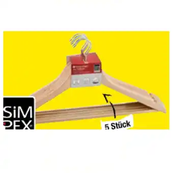 Maximarkt Simpex basic kleiderbügel maximarkt 5 stück 1 set Angebot