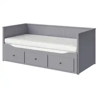 IKEA Hemnes tagesbett/3 schubladen/2 matratzen, grau/åfjäll fest, 80x200 cm Angebot
