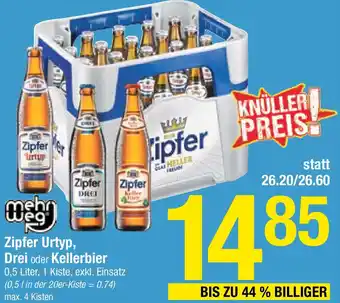 Maximarkt Zipfer Urtyp, Drei oder Kellerbier Angebot