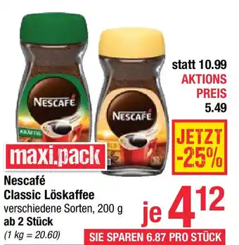 Maximarkt Nescafé Classic Löskaffee Angebot